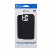 Prio Liquid Silicone Mag Case - силиконов (TPU) калъф с MagSafe за iPhone 15 (черен) 5
