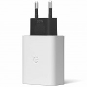 Google Wall Charger 30W USB-C - захранване за ел. мрежа с USB-C порт и технология за бързо зареждане (бял)