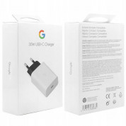 Google Wall Charger 30W USB-C - захранване за ел. мрежа с USB-C порт и технология за бързо зареждане (бял) 5