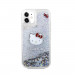 Hello Kitty Liquid Glitter Electroplating Head Logo Case - дизайнерски кейс с висока защита за iPhone 11 (прозрачен-сребрист) 3