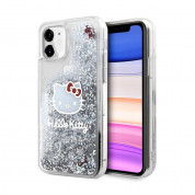Hello Kitty Liquid Glitter Electroplating Head Logo Case for iPhone 11 (clear-silver)