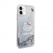Hello Kitty Liquid Glitter Electroplating Head Logo Case for iPhone 11 (clear-silver) 3