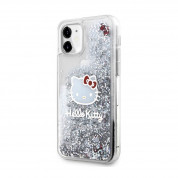 Hello Kitty Liquid Glitter Electroplating Head Logo Case for iPhone 11 (clear-silver) 1