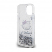 Hello Kitty Liquid Glitter Electroplating Head Logo Case for iPhone 12, iPhone 12 Pro (clear-silver) 5