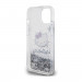 Hello Kitty Liquid Glitter Electroplating Head Logo Case - дизайнерски кейс с висока защита за iPhone 12, iPhone 12 Pro (прозрачен-сребрист) 6