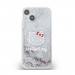 Hello Kitty Liquid Glitter Electroplating Head Logo Case - дизайнерски кейс с висока защита за iPhone 12, iPhone 12 Pro (прозрачен-сребрист) 3