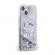 Hello Kitty Liquid Glitter Electroplating Head Logo Case for iPhone 12, iPhone 12 Pro (clear-silver) 3