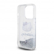 Hello Kitty Liquid Glitter Electroplating Head Logo Case for iPhone 13 Pro (clear-silver) 5