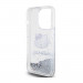 Hello Kitty Liquid Glitter Electroplating Head Logo Case - дизайнерски кейс с висока защита за iPhone 13 Pro (прозрачен-сребрист) 6