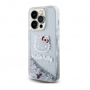 Hello Kitty Liquid Glitter Electroplating Head Logo Case for iPhone 13 Pro (clear-silver) 1