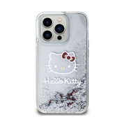 Hello Kitty Liquid Glitter Electroplating Head Logo Case for iPhone 13 Pro (clear-silver) 2
