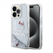 Hello Kitty Liquid Glitter Electroplating Head Logo Case for iPhone 13 Pro (clear-silver)