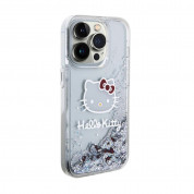 Hello Kitty Liquid Glitter Electroplating Head Logo Case for iPhone 13 Pro (clear-silver) 3