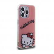 Hello Kitty IML Daydreaming Logo Case - дизайнерски силиконов кейс за iPhone 15 Pro (розов) 3