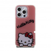 Hello Kitty IML Daydreaming Logo Case - дизайнерски силиконов кейс за iPhone 15 Pro (розов) 2