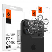 Spigen Optik Pro tR Ez Fit Lens Protector 2 Pack for iPhone 15 Pro, iPhone 15 Pro Max, iPhone 14 Pro, iPhone 14 Pro Max (crystal clear) 