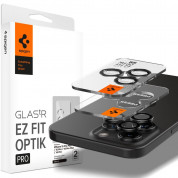 Spigen Optik Pro tR Ez Fit Lens Protector 2 Pack - 2 комплекта предпазни стъклени лещи за камерата на iPhone 15 Pro, iPhone 15 Pro Max, iPhone 14 Pro, iPhone 14 Pro Max (прозрачен) 4