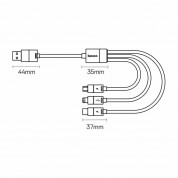 Baseus StarSpeed 3-in-1 USB-A Cable (CAXS000001) - универсален USB-A кабел с Lightning, microUSB и USB-C конектори (120 см) (черен) 4