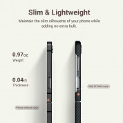 Pitaka MagEZ 3 600D Fusion Weaving Rhapsody Aramid Fiber MagSafe Case - кевларен кейс с MagSafe за Samsung Galaxy Z Flip5 (черен-сив)  5