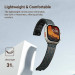 Pitaka Carbon Fiber Dreamland Band - хибридна каишка (карбон и кевлар) за Apple Watch 42мм, 44мм, 45мм, Ultra 49мм (черен) 6