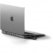Satechi Dual Dock Stand with NVMe SSD Enclosure - мултифункционален хъб за свързване на допълнителна периферия за MacBook и лаптопи с USB-C портове (сив) 5