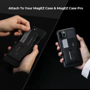 Pitaka MagEZ MagSafe Card Wallet 3.0 - кожен портфейл (джоб) за прикрепяне към iPhone с MagSafe (черен) 1