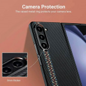 Pitaka Air Case Fusion Weaving Rhapsody Aramid Fiber Case 600D - кевларен кейс за Samsung Galaxy Z Fold5 (черен-сив)  2