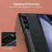 Pitaka Air Case Fusion Weaving Rhapsody Aramid Fiber Case 600D - кевларен кейс за Samsung Galaxy Z Fold5 (черен-сив)  3