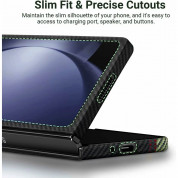 Pitaka Air Case Fusion Weaving Overture Aramid Fiber Case 600D - кевларен кейс за Samsung Galaxy Z Fold5 (черен-зелен)  4