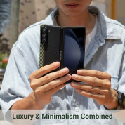 Pitaka Air Case Fusion Weaving Overture Aramid Fiber Case 600D - кевларен кейс за Samsung Galaxy Z Fold5 (черен-зелен)  5