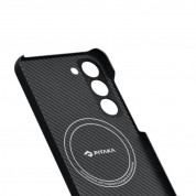 Pitaka MagEZ 3 600D Fusion Weaving Rhapsody Aramid Fiber MagSafe Case - кевларен кейс с MagSafe за Samsung Galaxys S23 Ultra (черен-сив)  1