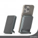 4smarts OneStyle MagSafe PowerBank 5000 mAh With Silicone Case - комплект преносима външна батерия с безжично зареждане с MagSafe и силиконов кейс с MagSafe за iPhone 15 Plus (сив) 4