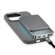 4smarts OneStyle MagSafe PowerBank 5000 mAh With Silicone Case - комплект преносима външна батерия с безжично зареждане с MagSafe и силиконов кейс с MagSafe за iPhone 15 Plus (сив)