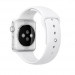 Apple Sport Band White Stainless Steel Pin - оригинална силиконова каишка за Apple Watch 42мм, 44мм, 45мм, Ultra 49мм (бял) (разопакован продукт) 2