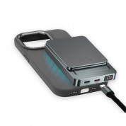 4smarts OneStyle MagSafe PowerBank 5000 mAh With Silicone Case - комплект преносима външна батерия с безжично зареждане с MagSafe и силиконов кейс с MagSafe за iPhone 15 (сив)