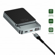 4smarts OneStyle MagSafe PowerBank 5000 mAh - преносима външна батерия с 2xUSB-C порта и безжично зареждане с MagSafe (кевлар)