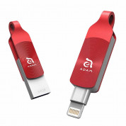 Adam Elements iKlips Duo Plus Lightning USB 3.1 - външна памет за iPhone, iPad, iPod с Lightning (64GB) (червен) 