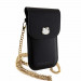 Hello Kitty PU Metal Logo Leather Wallet Phone Bag - кожена чанта (портфейл) с презрамка (черен) 5
