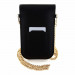 Hello Kitty PU Metal Logo Leather Wallet Phone Bag - кожена чанта (портфейл) с презрамка (черен) 2