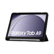 Tech-Protect SC Pen Hybrid Case - кожен кейс и поставка за Samsung Galaxy Tab A9 (2023) (черен-прозрачен)  3
