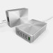 Adam Elements Omnia PA601 Desktop Charging Station 81W - захранване за ел. мрежа за лаптопи, смартфони и таблети с 5xUSB-A и 1xUSB-C изходи с технология за бързо зарежданe (сребрист) 2