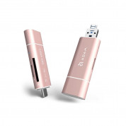 Adam Elements C05 Casa USB-C Card Reader - четец за microSD и SD карти памет за мобилни устройства (розово злато)