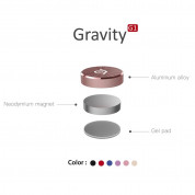 Adam Elements Gravity G1 Magnetic Cable Holder Set - 3 броя стилни магнитни органайзери за кабели (син-червен-черен) 1