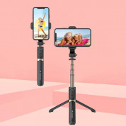 Wozinsky Selfie Stick Telescopic Tripod with Bluetooth Remote - разтегаем безжичен селфи стик и трипод за мобилни телефони (черен) 14