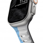 Nomad Sport Band - силиконова каишка за Apple Watch 42мм, 44мм, 45мм, Ultra 49мм (сив-син) 4