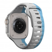 Nomad Sport Band - силиконова каишка за Apple Watch 42мм, 44мм, 45мм, Ultra 49мм (сив-син) 1