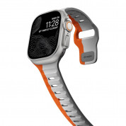 Nomad Sport Band - силиконова каишка за Apple Watch 42мм, 44мм, 45мм, Ultra 49мм (сив-оранжев) 5
