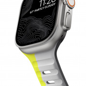 Nomad Sport Band - силиконова каишка за Apple Watch 42мм, 44мм, 45мм, Ultra 49мм (сив-зелен) 4