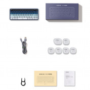 Ugreen KU101 Bluetooth, USB-C Wireless Mechanical Keyboard - безжична клавиатура с подсветка за Mac и PC (син) 2