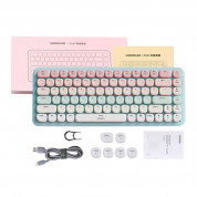 Ugreen KU101 Bluetooth, USB-C Wireless Mechanical Keyboard - безжична клавиатура с подсветка за Mac и PC (розов) 1